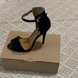 Zara Black Suede Sandals